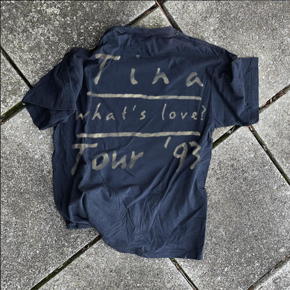 Tina Turner - Whats's Love 1993 Tour Rare Vintage Washed Black Tshirt