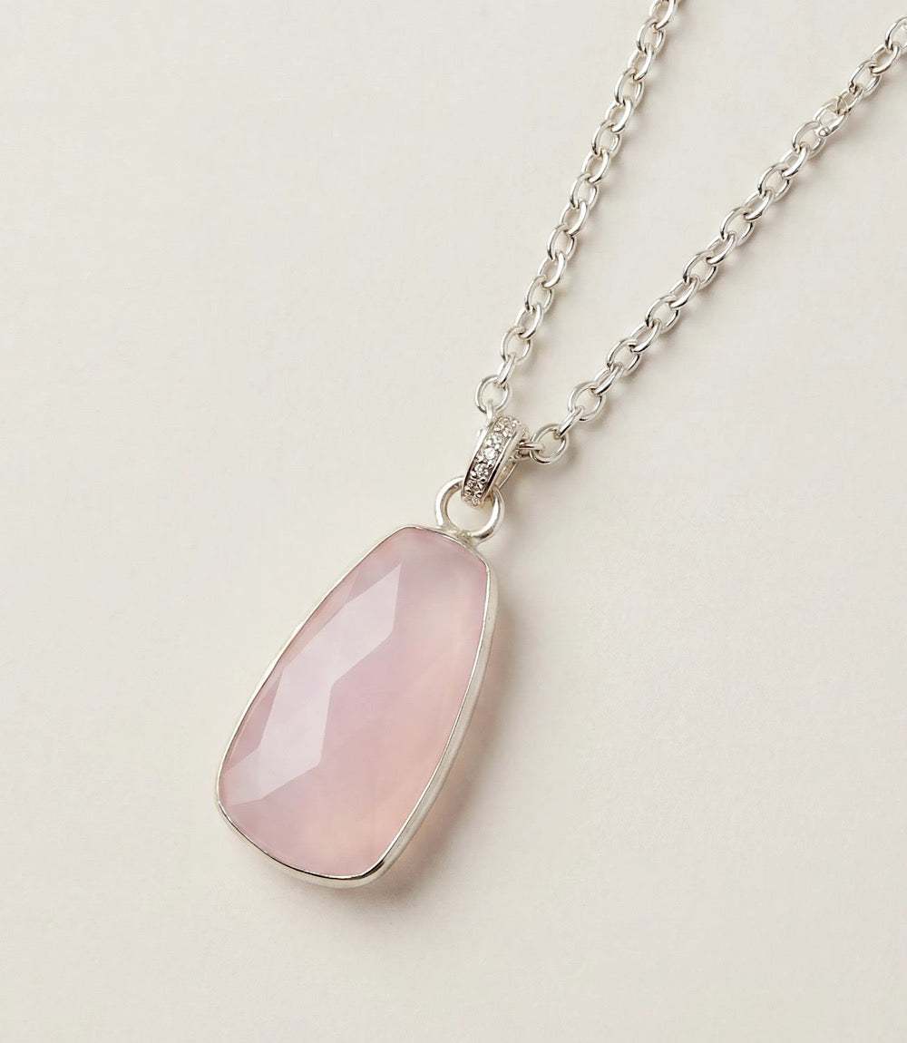 Pink Opal Pendant Necklace