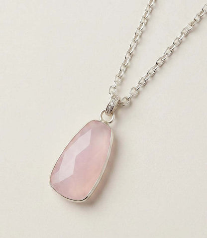 Pink Opal Pendant Necklace