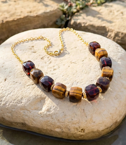 Tigers Eye Link Necklace