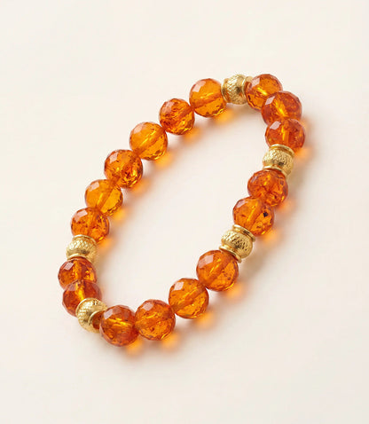 Beaded Amber Bracelet