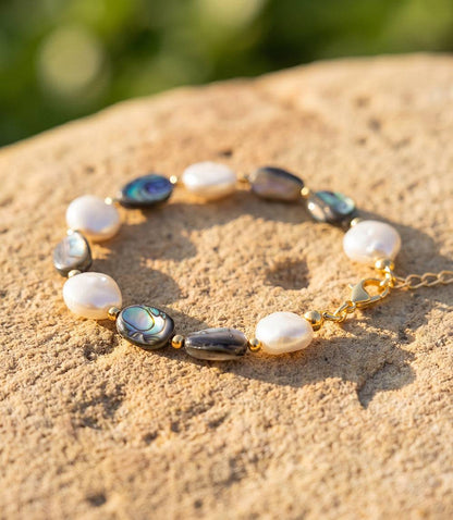 Abalone And Pearl Bracelet