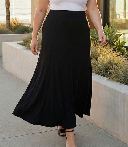 Plus Size Maxi Skirt