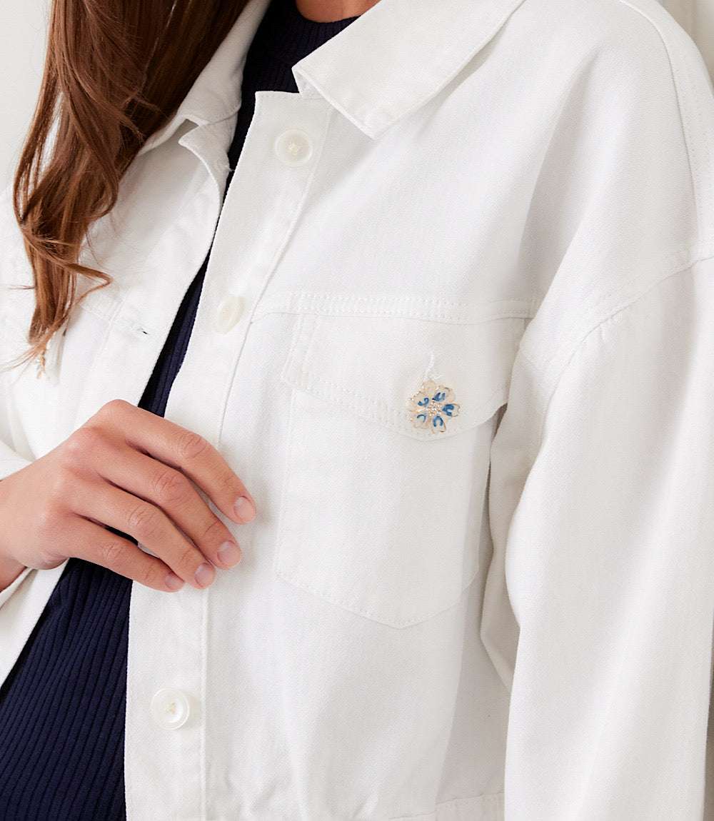 Novelty Button Jean Jacket
