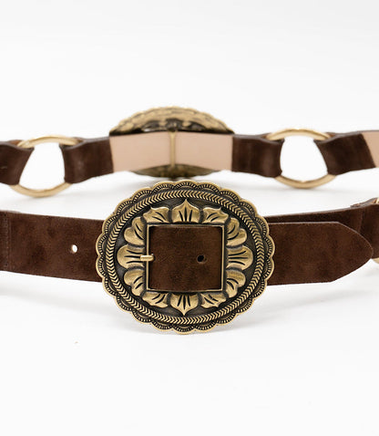 Streets Ahead Embellished Concho Leather Belt