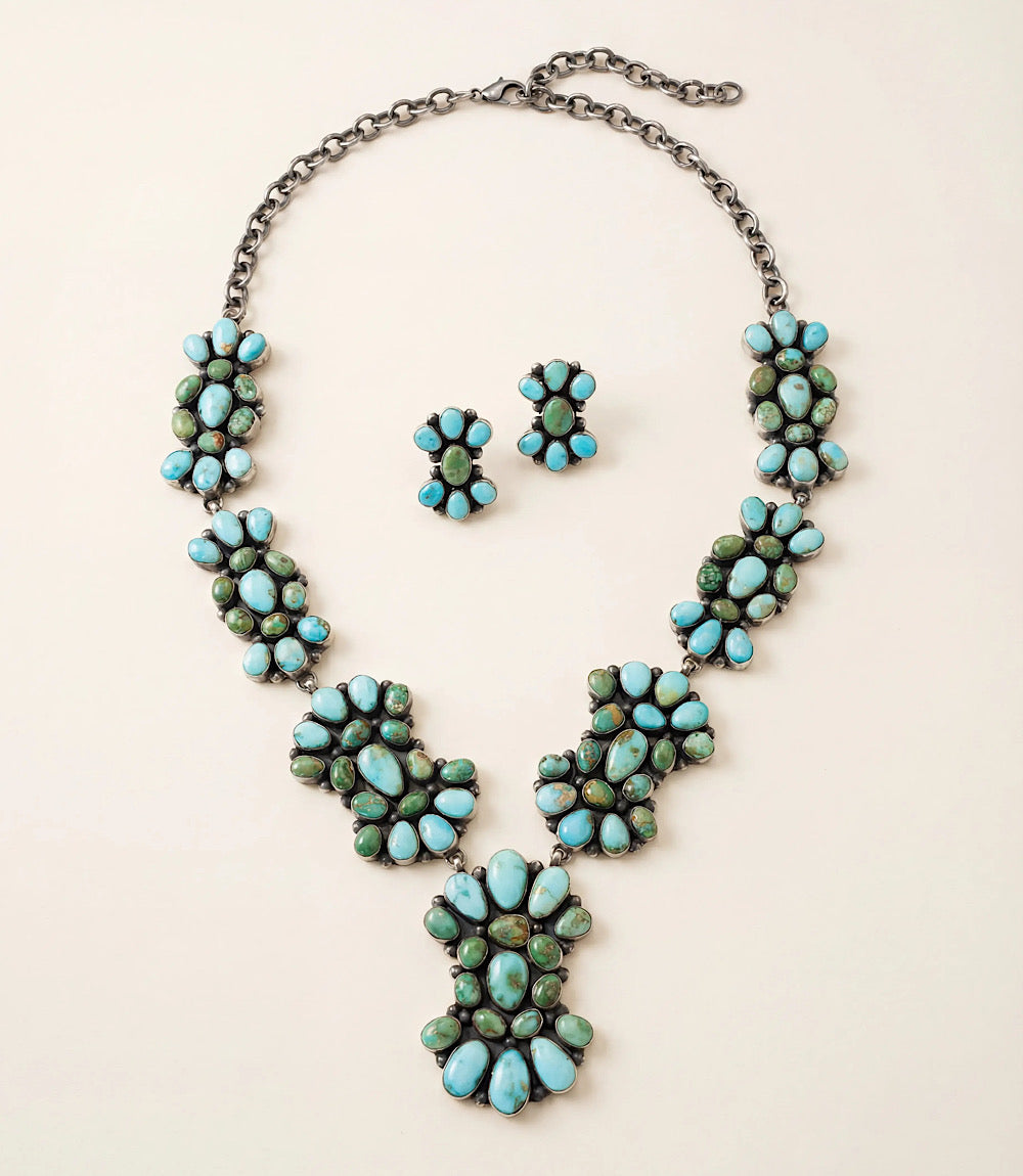 Sonoran Gold Turquoise Necklace And Earring Set
