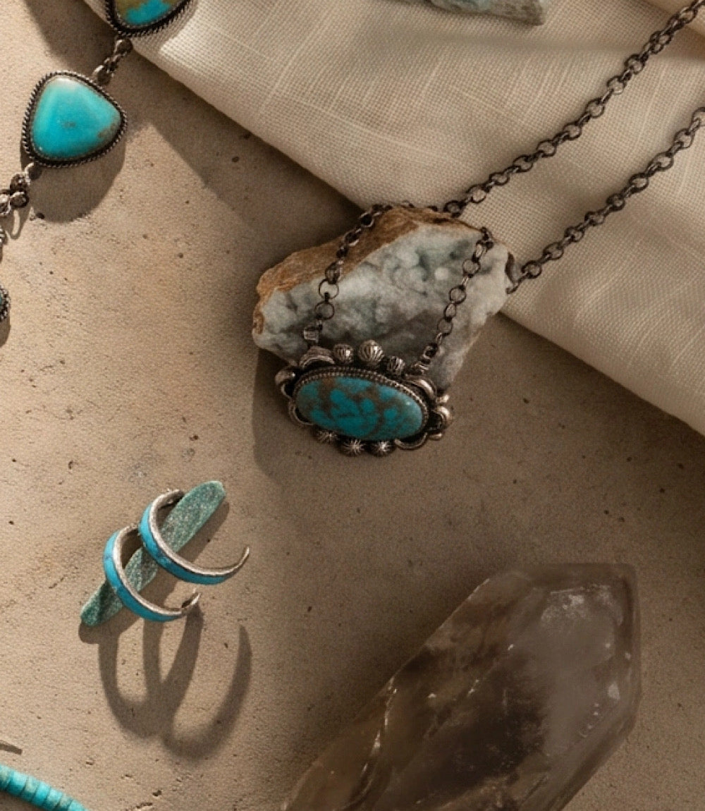 Kingman Turquoise Inlay Earrings