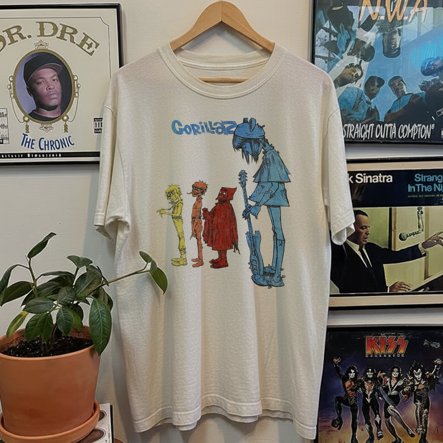 Rare Gorillaz Washed White Tee