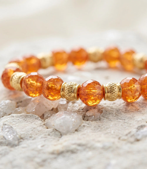 Beaded Amber Bracelet