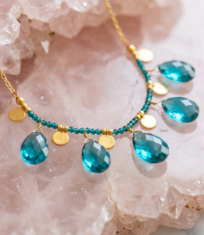 Teal Topaz Statement Necklace