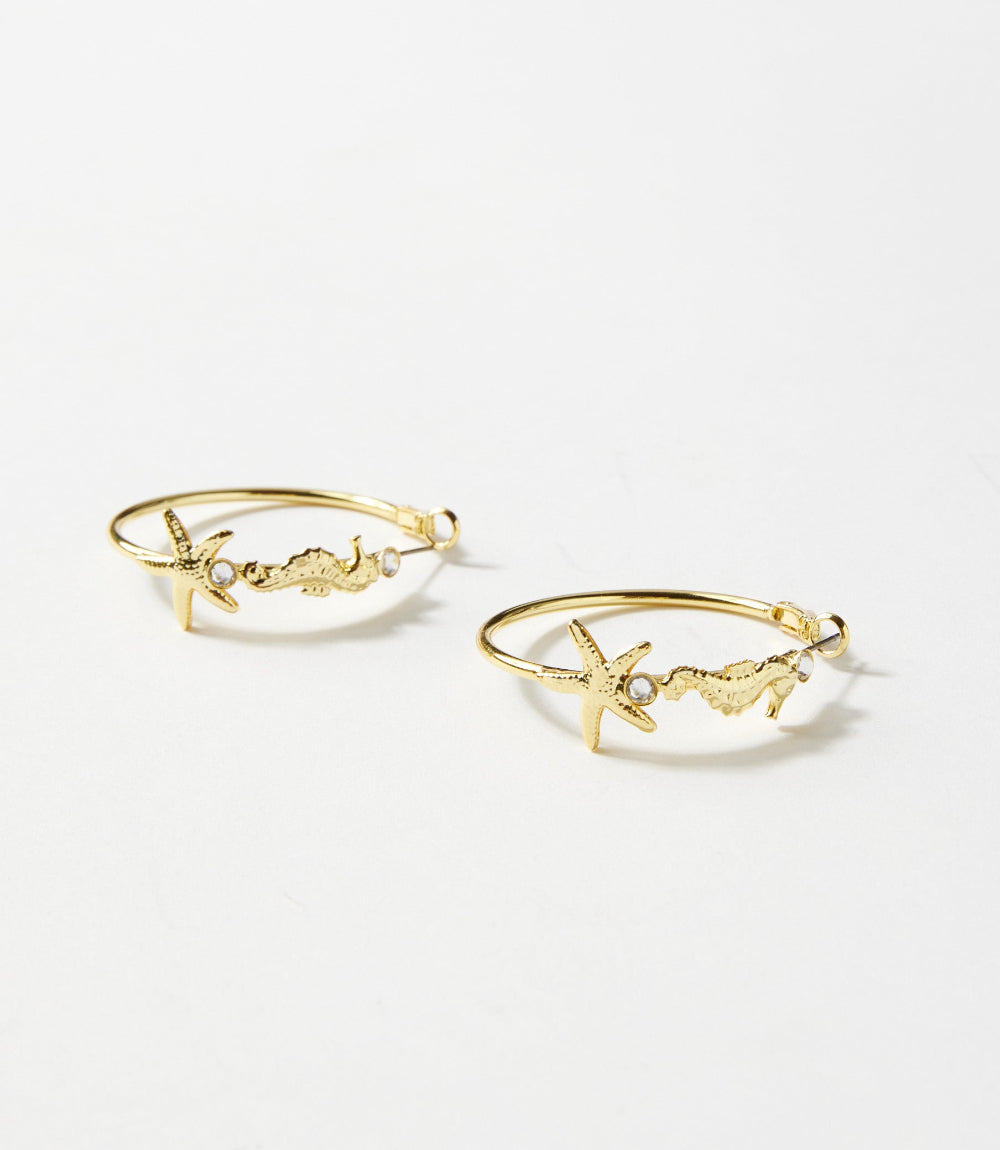 Starfish Hoop Earrings