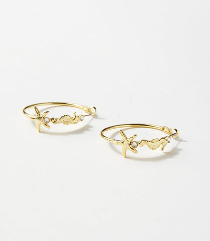 Starfish Hoop Earrings
