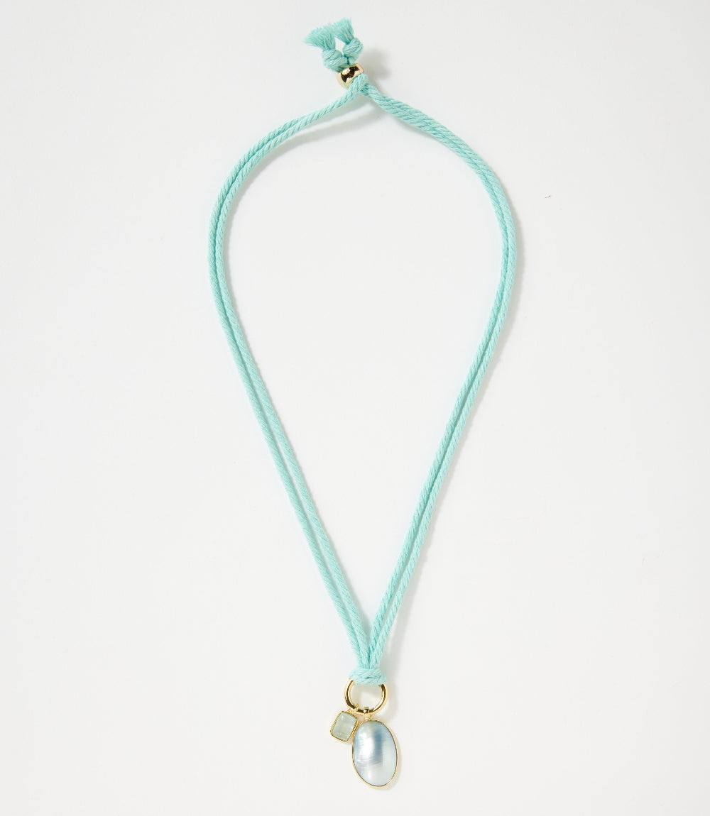 Pearl And Gemstone Cord Necklace
