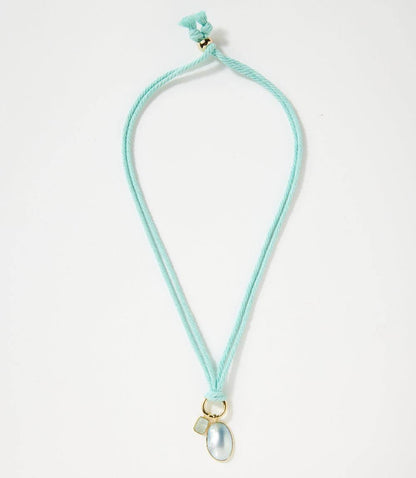Pearl And Gemstone Cord Necklace