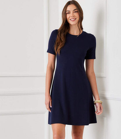 Short Sleeve A-Line Dress