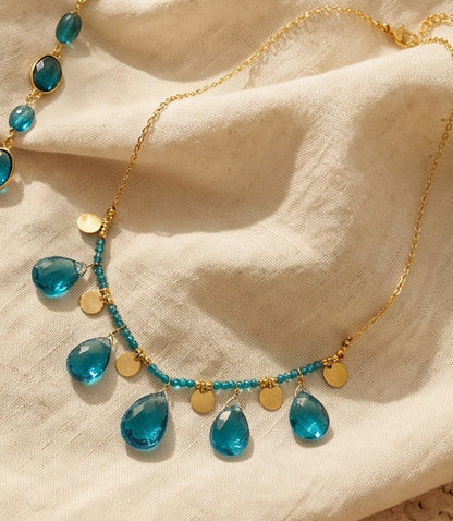 Teal Topaz Statement Necklace