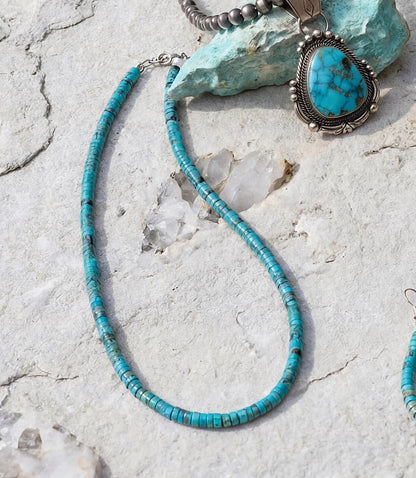 Beaded Prince Turquoise Stone Necklace