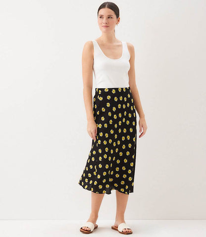 Bias Cut Midi Skirt