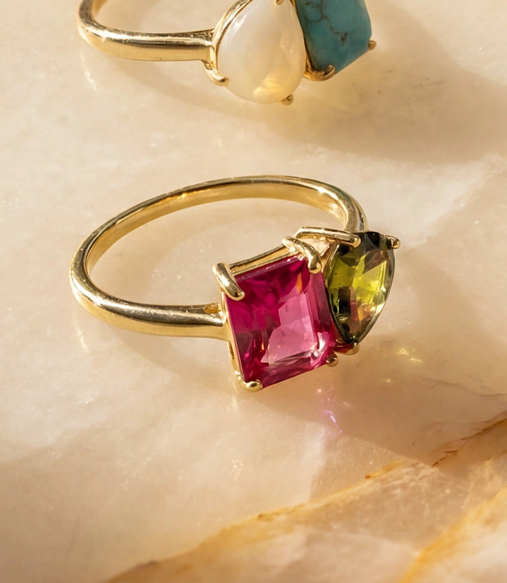 Perfect Pair Gemstone Ring