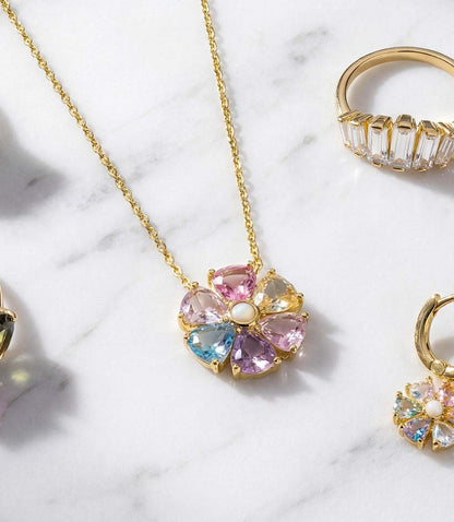 Crystal Pinwheel Necklace