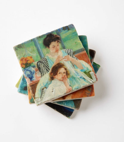 Mary Cassatt Marble Coasters, Set Of 4