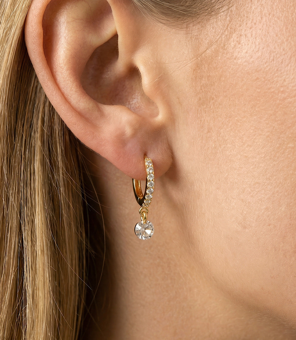 Pavé Huggie Earrings
