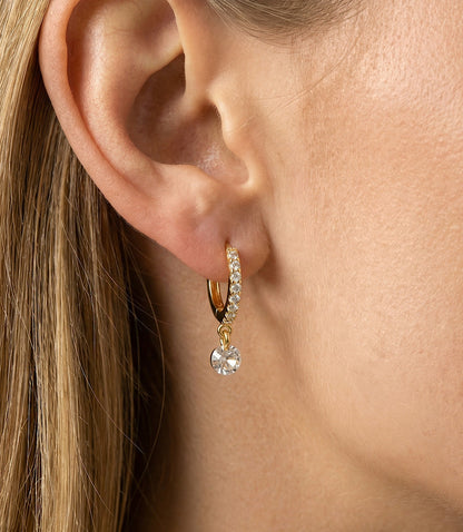 Pavé Huggie Earrings