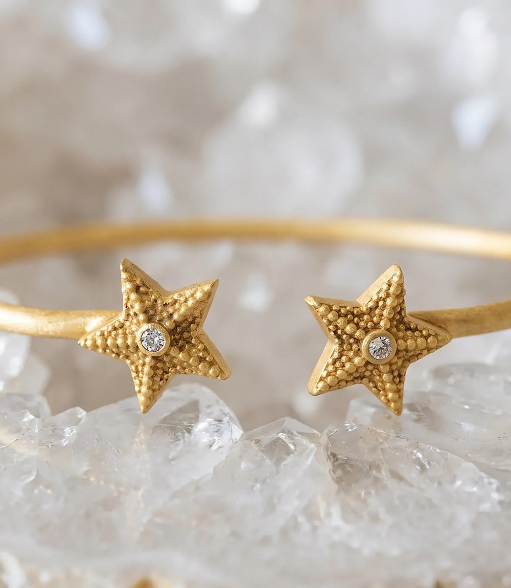 Starfish Crystal Cuff Bracelet
