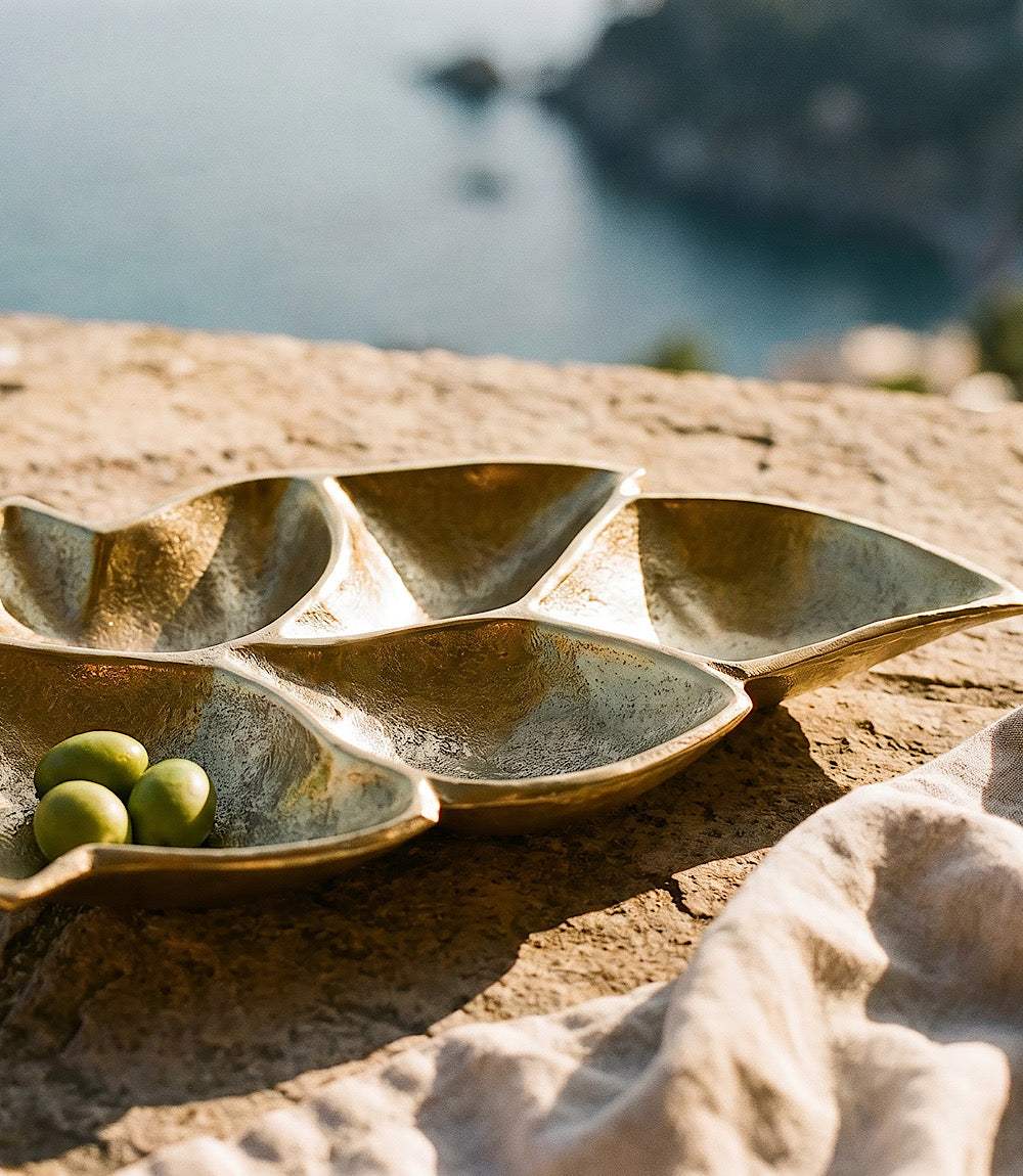 Golden Chestnut Leaf Tray