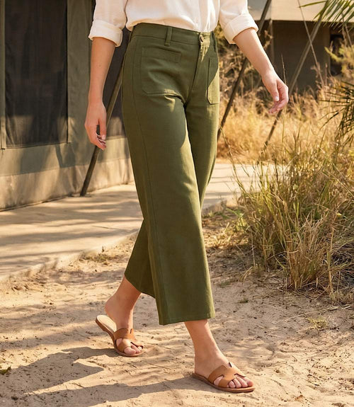 Lauren Patch Pocket Cropped Pants