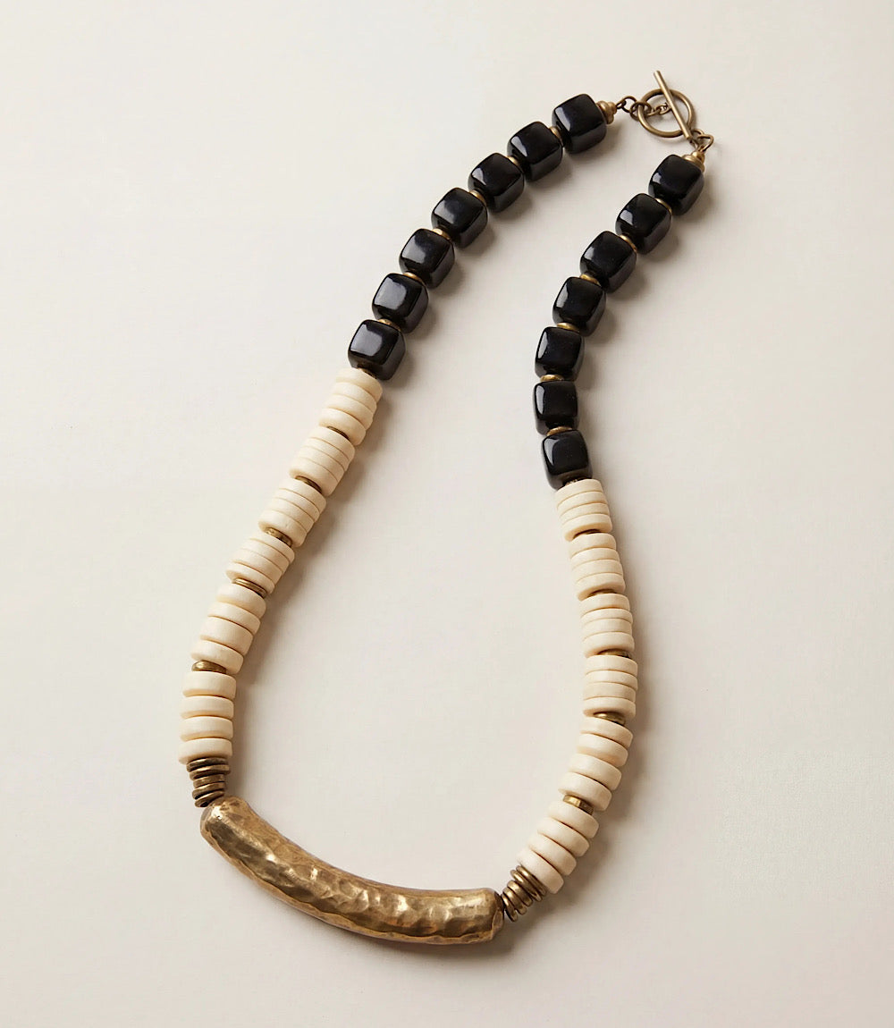 Shell And Gold Statement Necklace