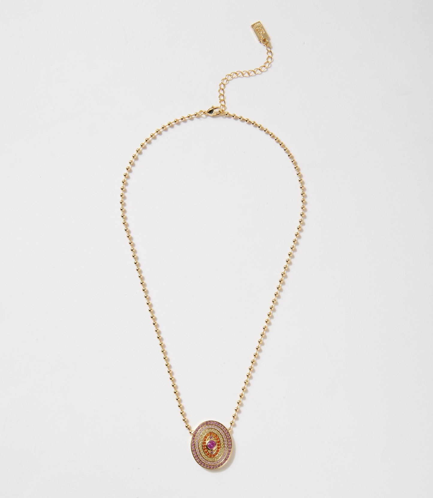 Gemstone Disc Necklace