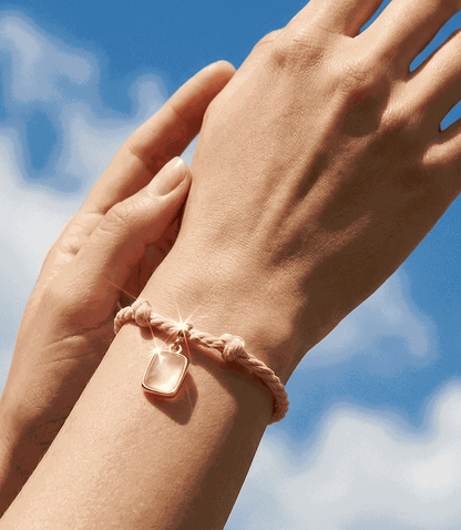 Rectangular Gemstone Cord Bracelet