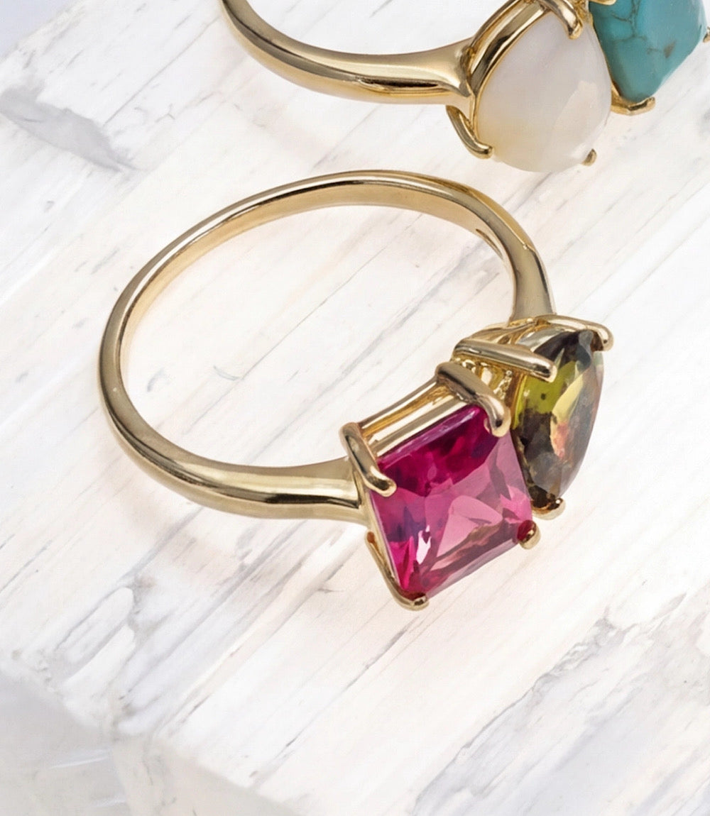 Perfect Pair Gemstone Ring