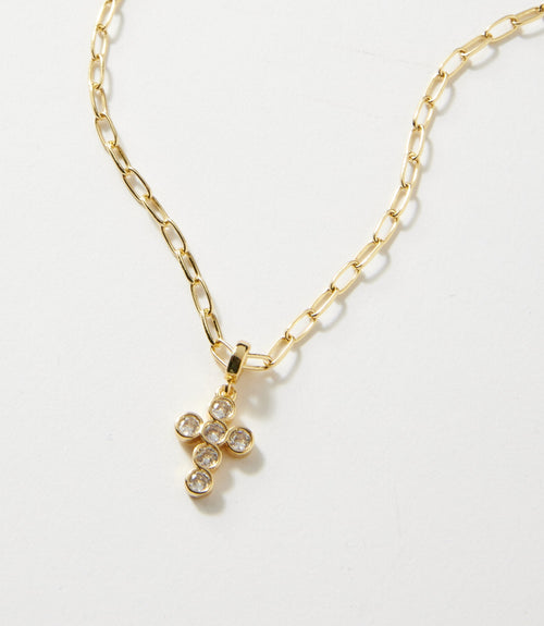 Cross Crystal Necklace