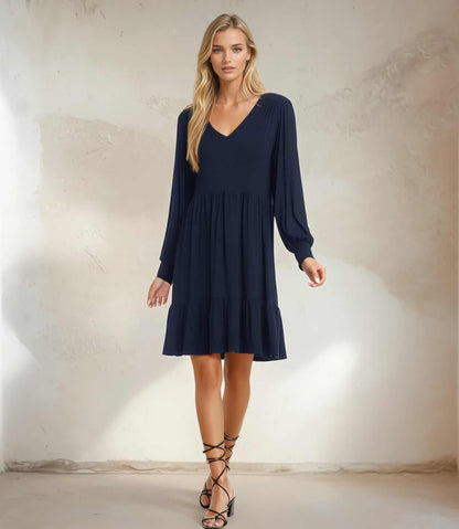 Long Sleeve Tiered Dress