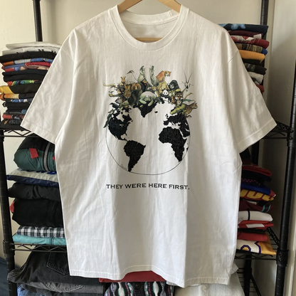 1992 They Were Here First Washed White Tee