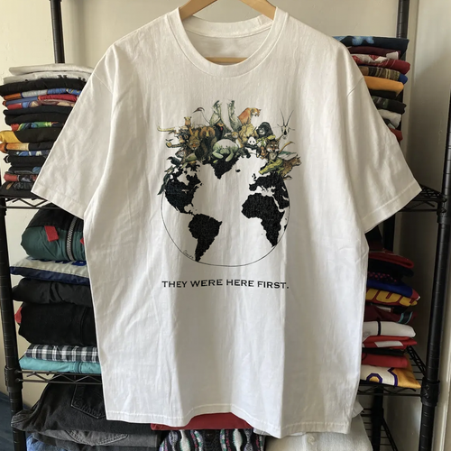 1992 They Were Here First Washed White Tee