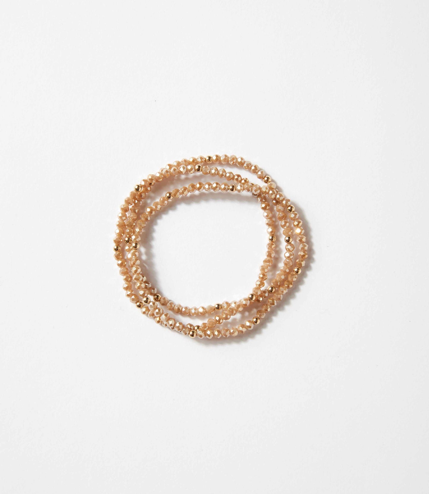 Beaded Crystal Bracelets, Set Of 3