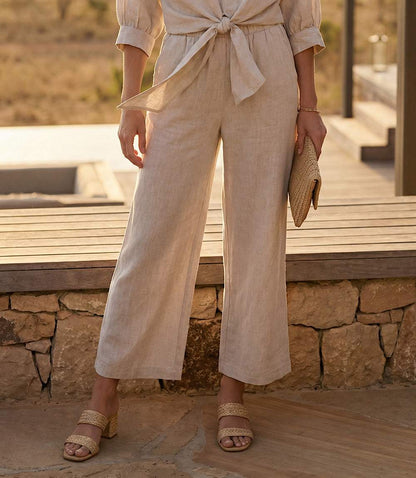 Drawstring Linen Pants