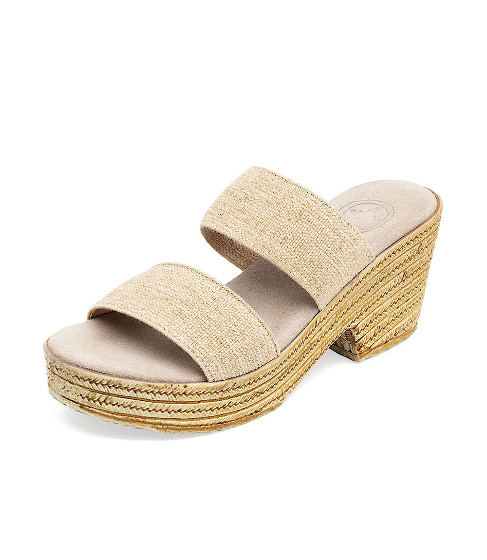 Charleston Shoe Co. Thea Linen High Heel Sandals