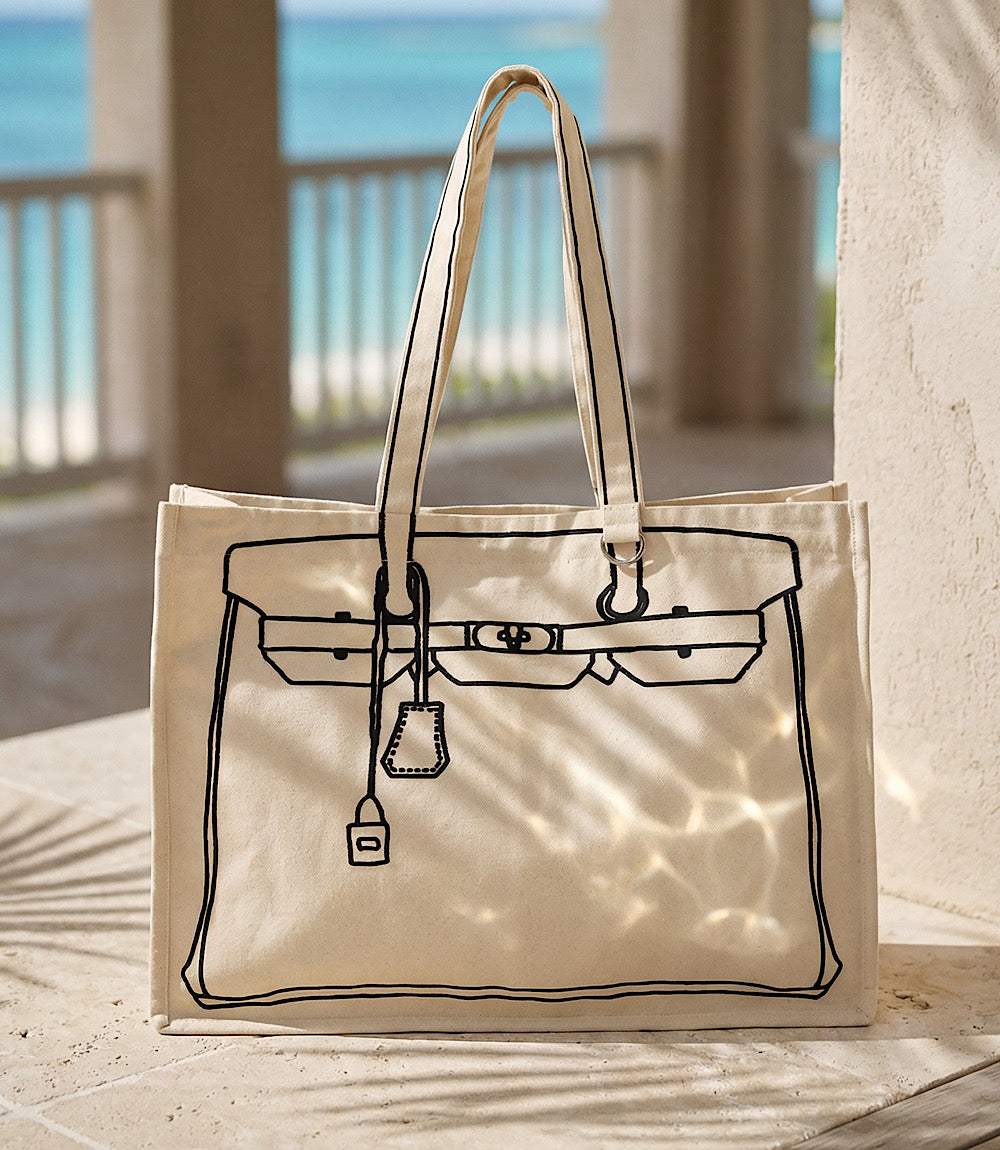 Bag Motif Cotton Canvas Tote