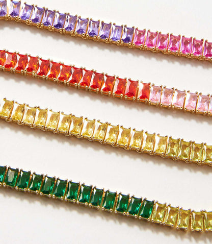 Prismatic Tennis Necklace