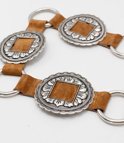Streets Ahead Embellished Concho Leather Belt