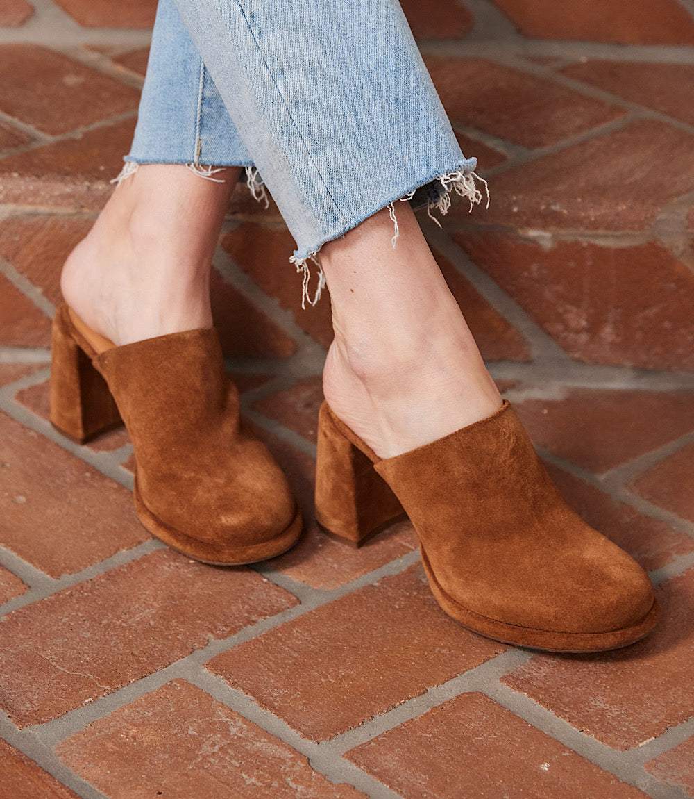 Seychelles Honor Suede High Heel Clogs