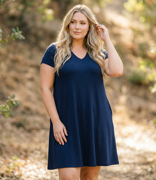 Plus Size Quinn V-Neck Pocket Dress