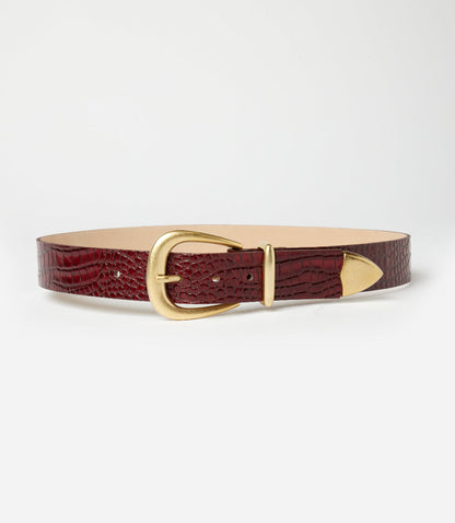 Streets Ahead Crocodile Leather Buckle Belt