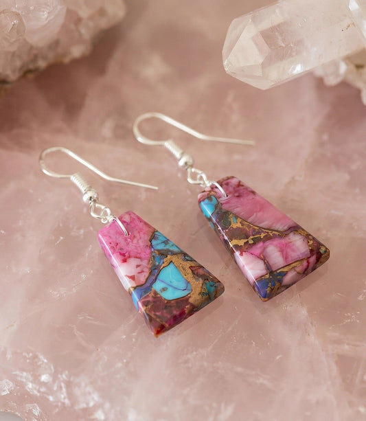 Dahlia Rose Turquoise Earrings