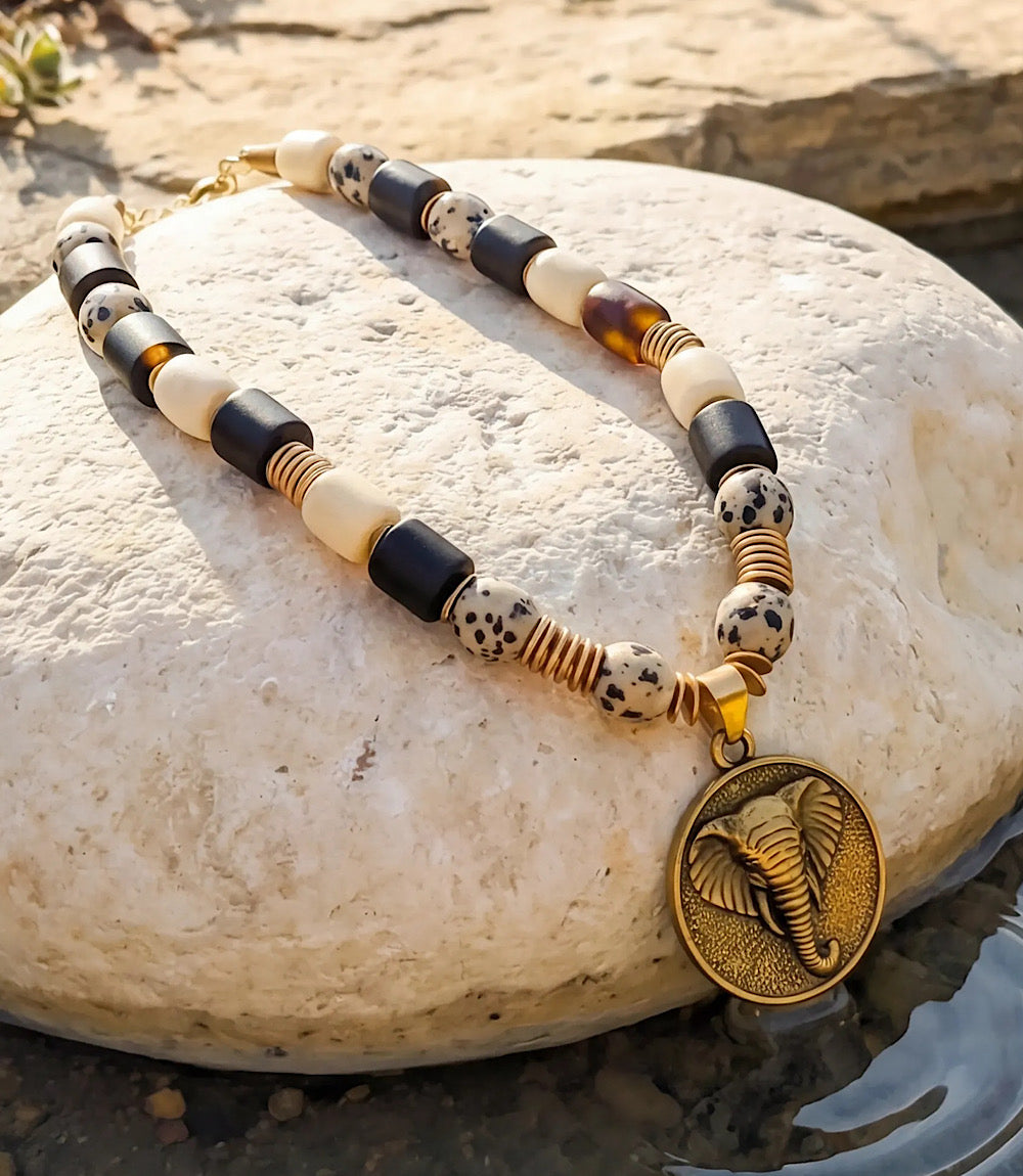 Vintage Elephant Pendant Necklace