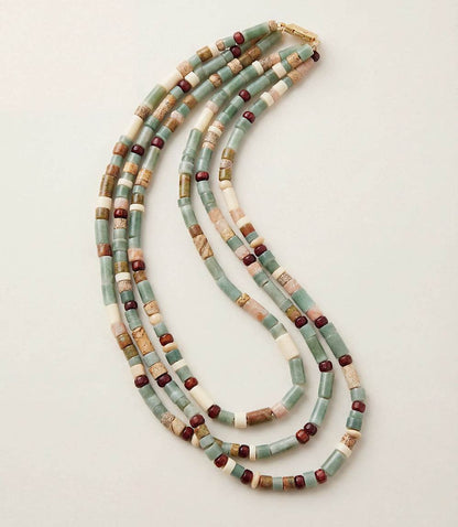 Layered Turquoise Bead Necklace